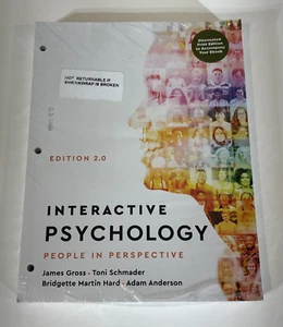 Interactive Psychology: People in Perspective (Edition 2.0) Loose-Leaf Book NEW - Foto 1 di 2