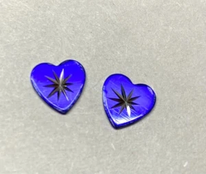 86pc Blue Heart, silver etched star -Findings Jewelry Making - Picture 1 of 4