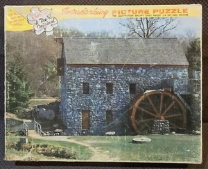 VINTAGE TUCO JIGSAW PUZZLE "SUPERB SERIES 5980-D" Water Mill Barn 350-400 Pcs - Picture 1 of 5