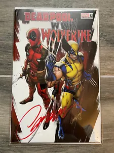 DEADPOOL WOLVERINE WWIII #1 A J Scott Campbell 2024 variante SDCC firmata/COA - Foto 1 di 2
