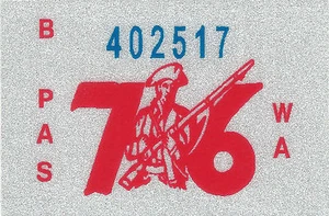1976 WASHINGTON Vinyl Sticker Decal -CAR/Passenger License Plate Reg.TAB TAG-New - Picture 1 of 3