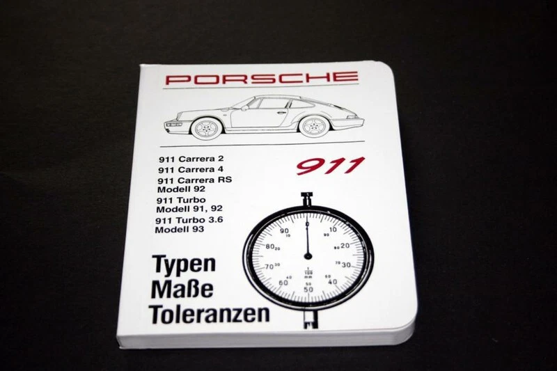 ORIGINAL PORSCHE 964 CARRERA + RS + TURBO TYPEN MAßE TOLERANZEN HANDBUCH NEU