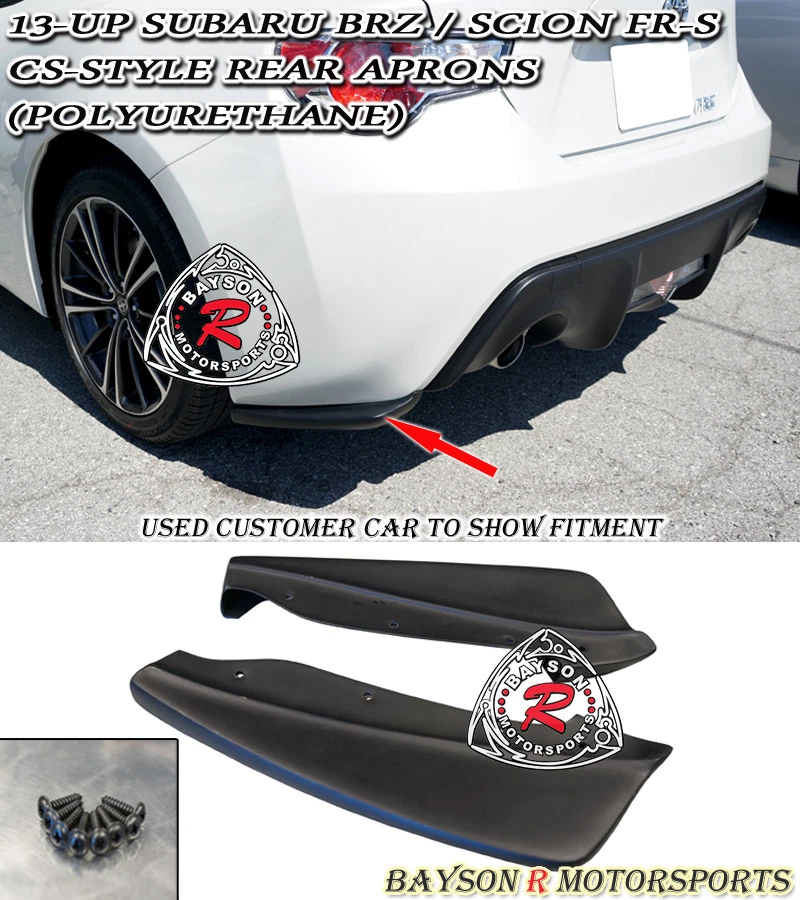 Fits 12-16 Scion FR-S Toyota 86 / 12-21 BRZ CS-Style Rear Lip Aprons (Urethane) - Image 1 of 1
