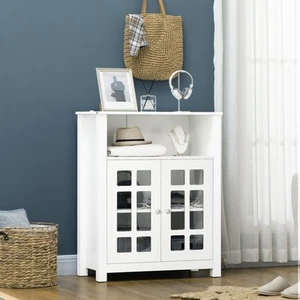 Kitchen Cabinet Storage Sideboard Buffet, White - Picture 1 of 11