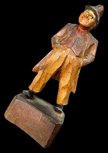 Anti Holz Figur 3,5 Herr Mann Holz Italien Italien Italienische Schnitzerei Bauernvolk - Bild 1 von 9