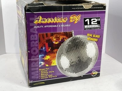 Disco American DJ 12" Mirror Ball M-1212 Disco Ball Roller Derby DJ Club Retro - Image 1 of 4