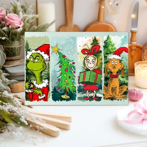 8X11 Tempered Glass Cutting Board~Grinch-Cindy Lo Who-Christmas-Kitchen~Gift - Picture 1 of 1