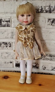 Nuevo de Lote Antiguo Cabello Rubio, Ojos Marrones, Vestido Taupe Muñeca Harmony Club  - Imagen 1 de 4