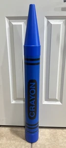 "Banco de crayón azul gigante 1988 35"" Fantazia marketing vintage Crayola excelentes condiciones" - Imagen 1 de 4