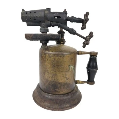 Antiguo soplador de doble válvula Clayton & Lambert años 20 ~ decoración de latón vintage Foto 1 de 4