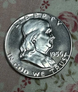 Medio dólar de plata Just Perfect Key 1956 (P) prueba (acabado como espejo) artículo grt - Imagen 1 de 6