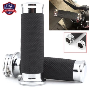 Empuñaduras de manillar de motocicleta de 1" 26 mm para Harley Honda Kawasaki Yamaha - Imagen 1 de 12