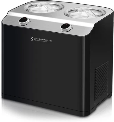 Homtone 2.6QT 2 Flavor Ice Cream Maker Automatic Compressor Machine w/ 2 Bowls - Image 1 of 4