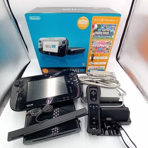 Nintendo Wii U 32GB Black Premium Console Set Boxed Japanese Version Working - Bild 1 von 23