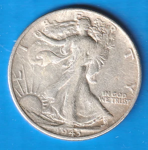 jis36 US Coins 1943 Liberty Walking Half Dollars 90% Silver Coins AU VF 015 - Picture 1 of 3