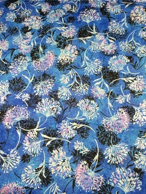 Benartex Fabrics by Greta Lynn Enchanted Dandelions Dark Blue 1 Ydx44" #12510P - Image 1 of 4