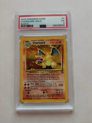 WOTC 2000 Pokémon Base Set 2 Charizard Holo Card PSA 5 Excellent 4/130 - Image 1 of 2