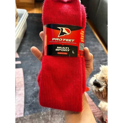 Calcetines deportivos Pro Feet unisex rojos talla 10-13 deportivos ligeros Foto 1 de 4
