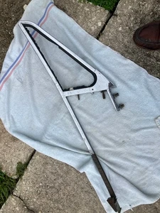 MGBGT,MGCGT LEFT Vent Glass Frame Early Chrome over Brass with Upper Hinge - Picture 1 of 11