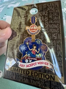 Prendedor ganador de guitarra LE HRC Hard Rock Café Cincinnati Casino Jackpot 2022 ~ julio - Imagen 1 de 1