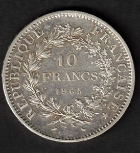 MONETA FRANCIA - 10 FRANCHI 1965 - ARGENTO 25 gr. - Picture 1 of 2