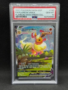 Pokemon Card '21 Flareon VMAX Premium Collection Flareon VMAX SWSH180 180 PSA 10 - Picture 1 of 24