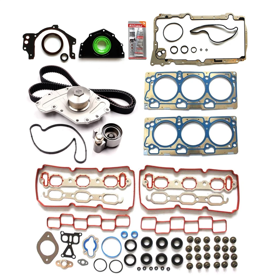 Full Gasket Set Timing Belt Water Pump Kit For 07-09 Chrysler Sebring Dodge 3.5L Foto 1 de 4