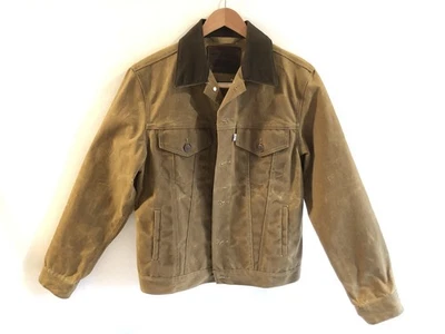 Filson x Levi’s 打蜡卡车司机夹克棕色男式中号状况完好 — 第 1/4 张图片