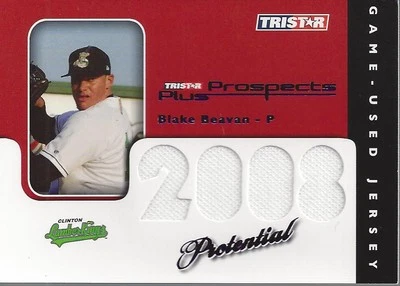 2008 TRISTAR Prospects Plus PROtential Purple #PBB Blake Beavan Jersey 1/1 BB - Image 1 of 2