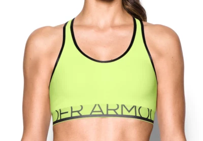 Nuevo con etiquetas Sujetador deportivo Under Armour Mid Impact para mujer copas extraíbles amarillo XS Foto 1 de 4