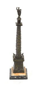 Antique Grand Tour Patinated Bronze Model of Trajan's Column  early 19thC