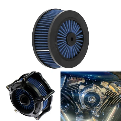Filtro de elemento de repuesto azul purificador de aire para Harley Touring Sportster Softail Foto 1 de 4