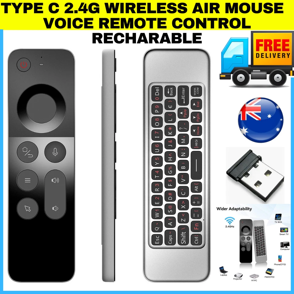 2.4GHz Mini Wireless Keyboard With Touch Mouse For Samsung,LG SmartTV,Android,PC - image 1 of 4