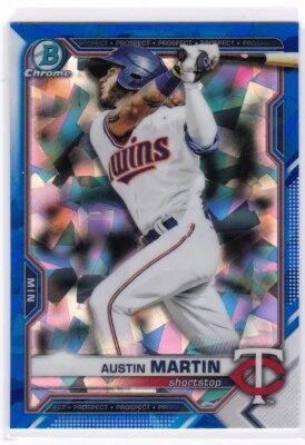 Austin Martin SAPPHIRE 2021 Bowman Draft #BDC-19 Minnesota Twins - Image 1 of 3