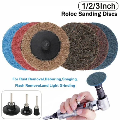 25Pcs 1/2/3" R-type Quick Change Discs Die Grinder Type R Roll Lock Sanding Pads - Image 1 of 4