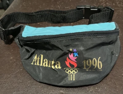 Riñonera vintage de los Juegos Olímpicos de Atlanta 1996 negra/verde cintura ajustable Foto 1 de 4