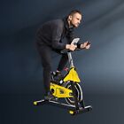 HOMCOM Trenażer rowerowy z regulacją wysokości Trenażer rolkowy Stal ABS Żółty + Czarny