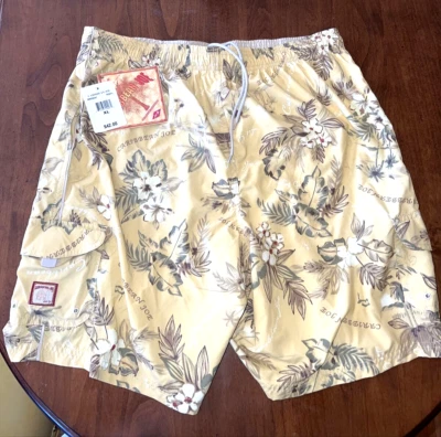 New With Tags Caribbean Joe Swim Trunks Shorts Men’s XL Yellow/Orange Pockets - Image 1 of 4