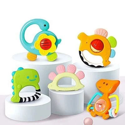 EASTSUN Baby's Rattles and Teethers Gift Set Newborn 0-6 Months Toys Boys Girls Fun Play