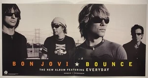 PÓSTER PLANO ÁLBUM PROMOCIONAL ORIGINAL BON JOVI rebote 12x24 2 caras RICHIE SAMBORA - Imagen 1 de 2
