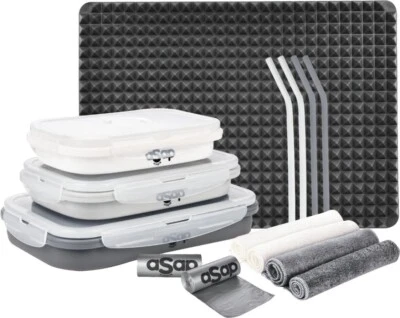 (NEW) ASAP SIMPLE - Eco Friendly Kitchen Set - Gray 17 piece set - Image 1 of 4