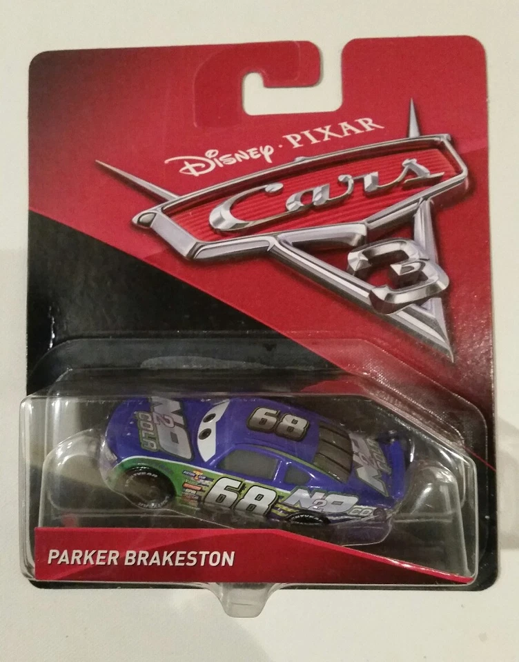 NOVITA' CARS 3 Disney pixar PARKER BRAKESTON nr.68 2017 RARO mattel 1/55 maclama - Immagine 1 di 1