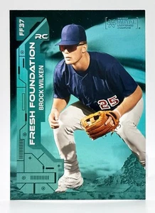 2023 SkyBox Metal Universe Fresh Foundation Aqua Brock Wilken RC Brewers - Picture 1 of 2
