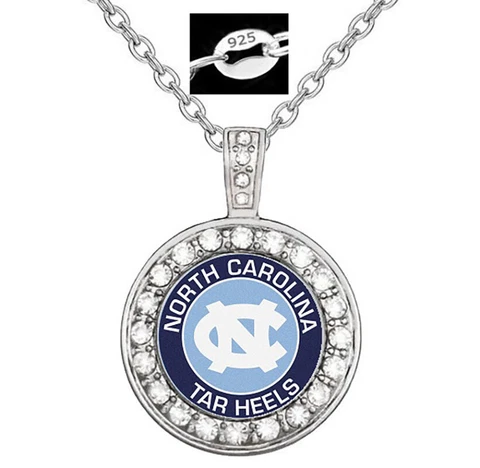 North Carolina Tar Heels Blue Womens Sterling Silver Necklace Jewelry Gift D18 Cover