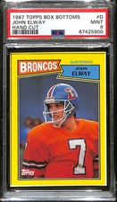 1987 Topps Box Bottoms #D John Elway HOF Denver Broncos PSA 9 MINT 6631