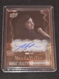 2022 Marvel WandaVision Kathryn Hahn Wanda's Reality Plexiglass Auto 49/49 - Picture 1 of 2