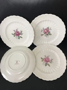 Set of 4 Spode's Jewel Copeland Billingsley Rose Round Dinner Plate Red Stamp - Imagen 1 de 7