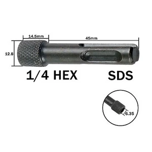 Universal Chuck Adapter SDS Hammer drill to 1/4 HEX DeWalt impact driver socket - Picture 1 of 4