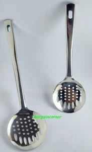 Cooking Spoon Skimmer Strainer (S) Slotted Frying Serving Mixing Turner 2 Sizes - Picture 1 of 27
