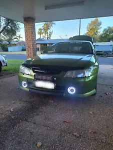 White LED Halo Fog Lights Angel Eye Driving Lamp Kit For Holden VY Commodore - Picture 1 of 9